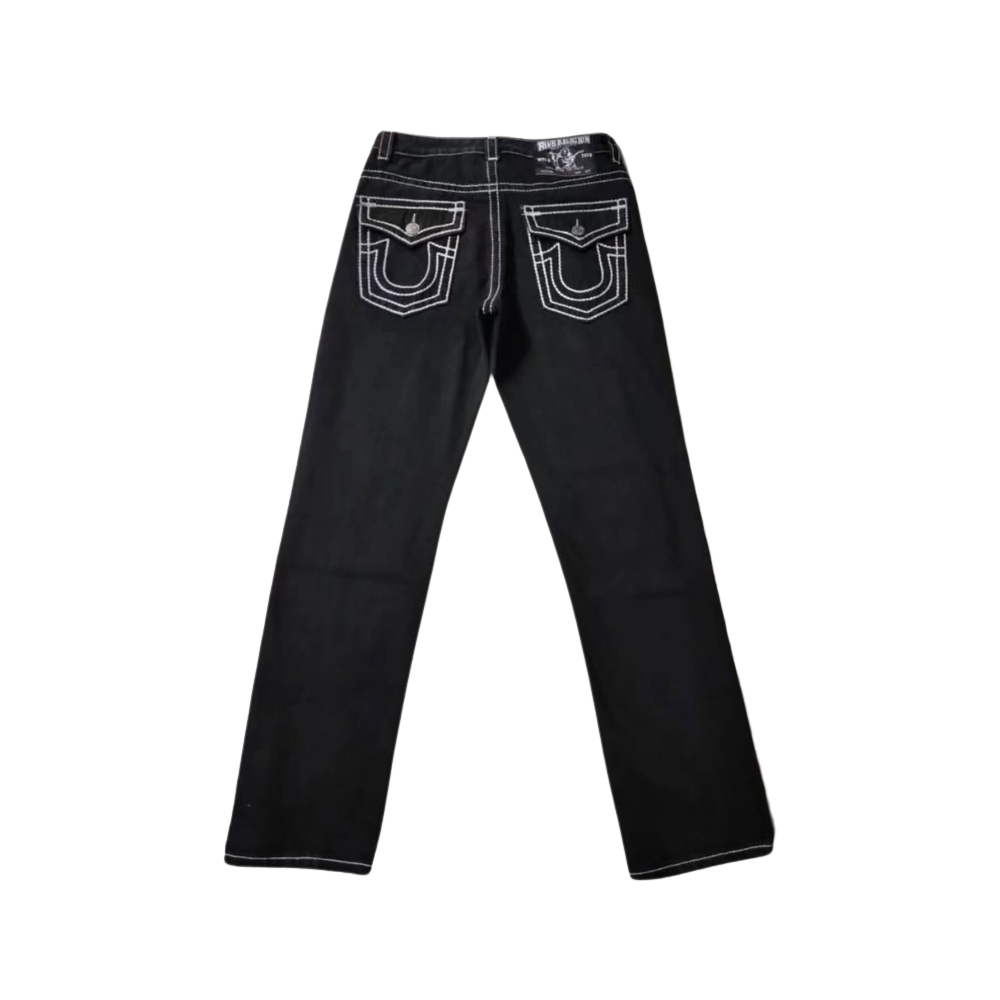 BAGGOUT Thick Stitch Men’s Pocket Flap Rinse Jeans