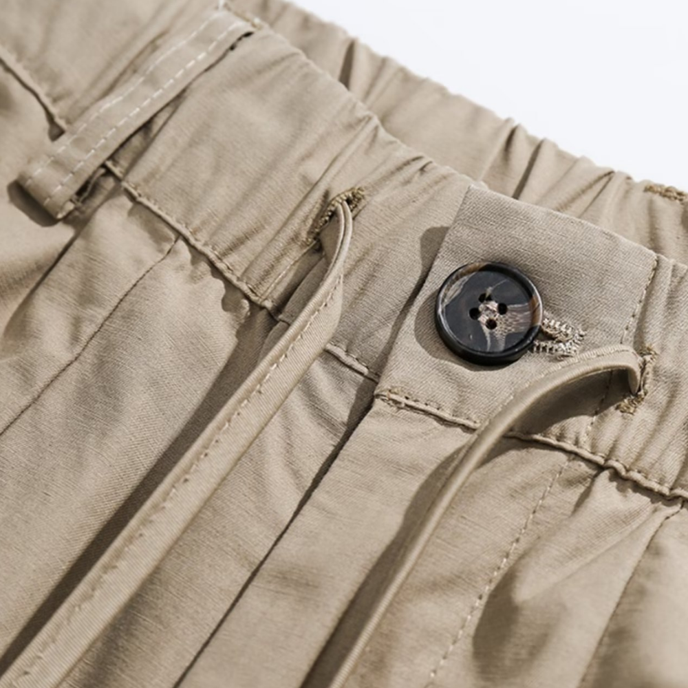 Japanese Solid Color Folded Cargo Pants