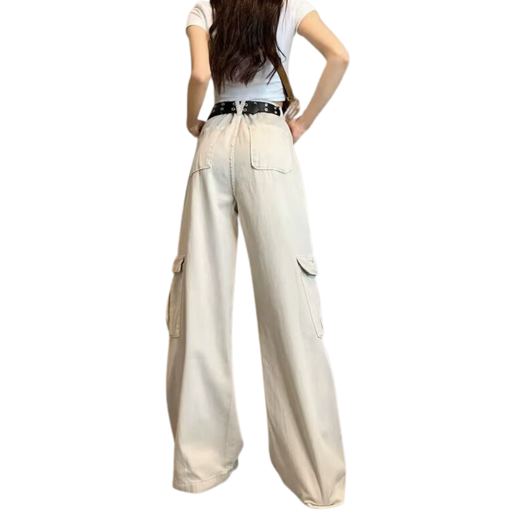 Women's Classic Slim Fit Solid Color Cargo Pants