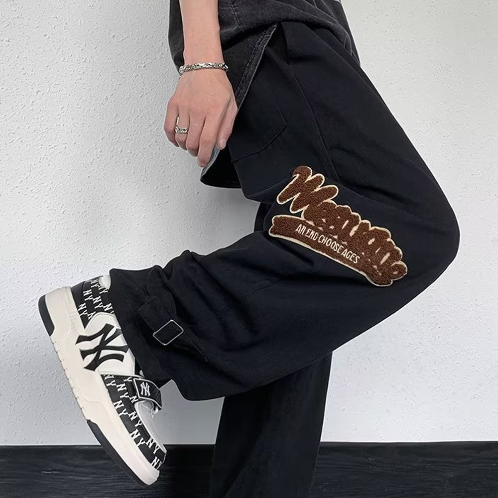 Retro Hiphop Loose Wide Leg Straight Sweatpants