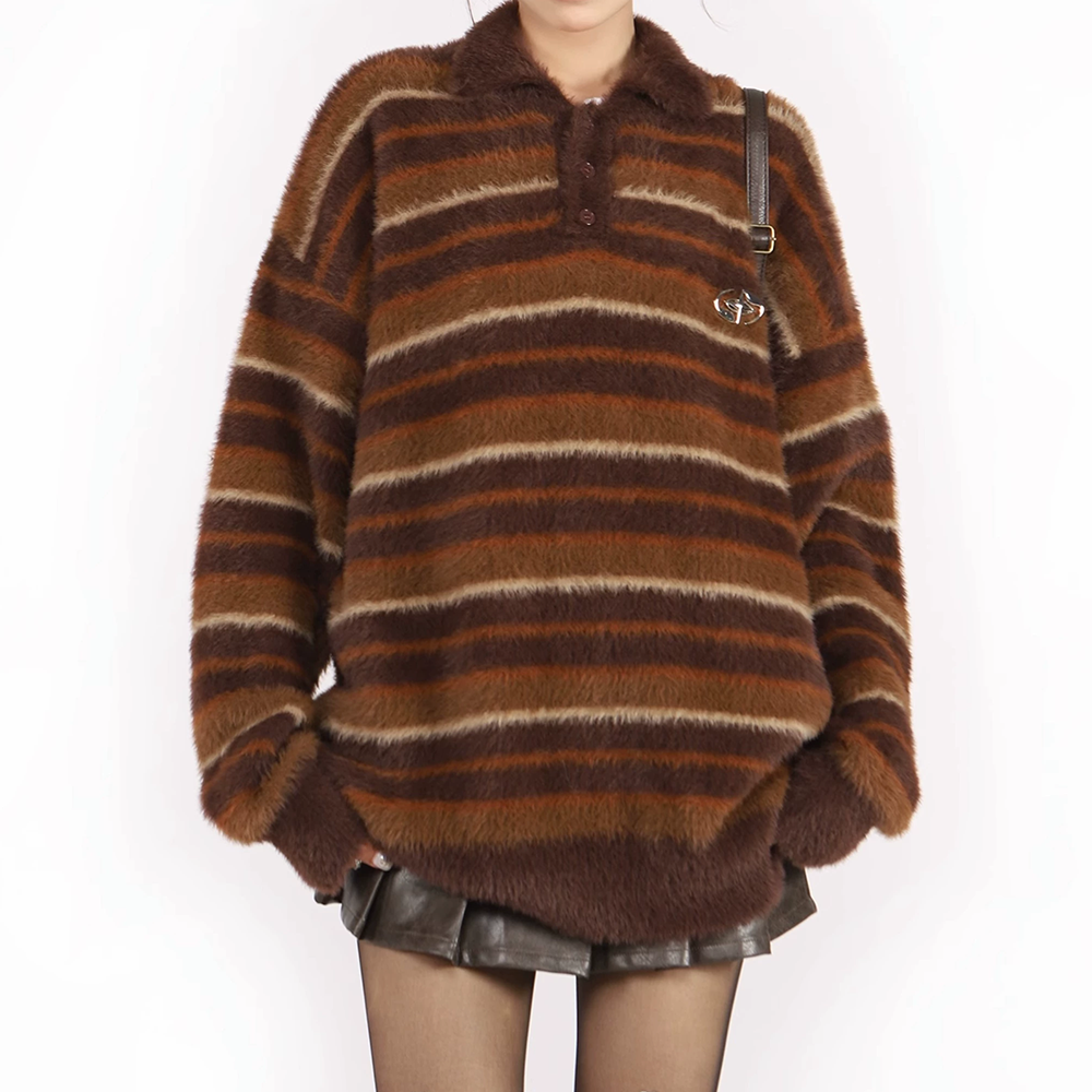 Japanese Imitation Mink Polo Sweater