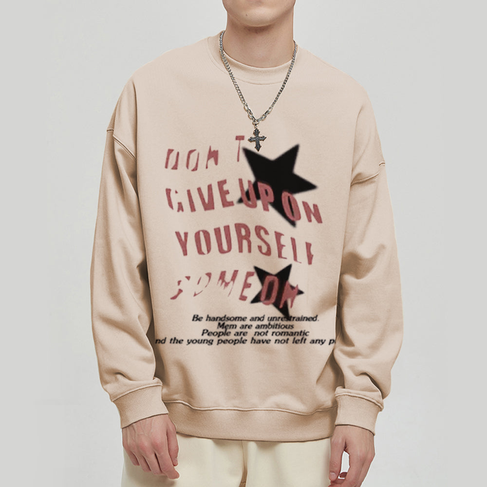Simple Letter Star Sweatshirt