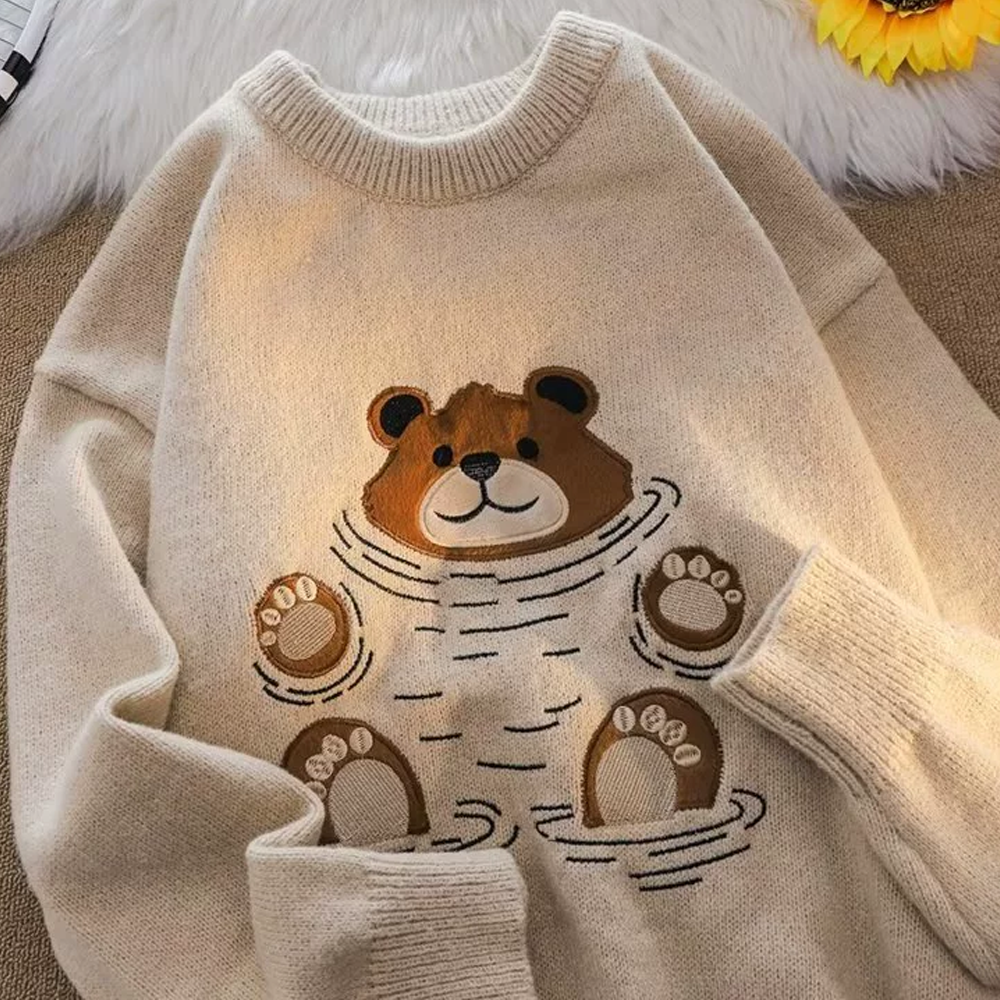 Cute Bear Swimming Sweater