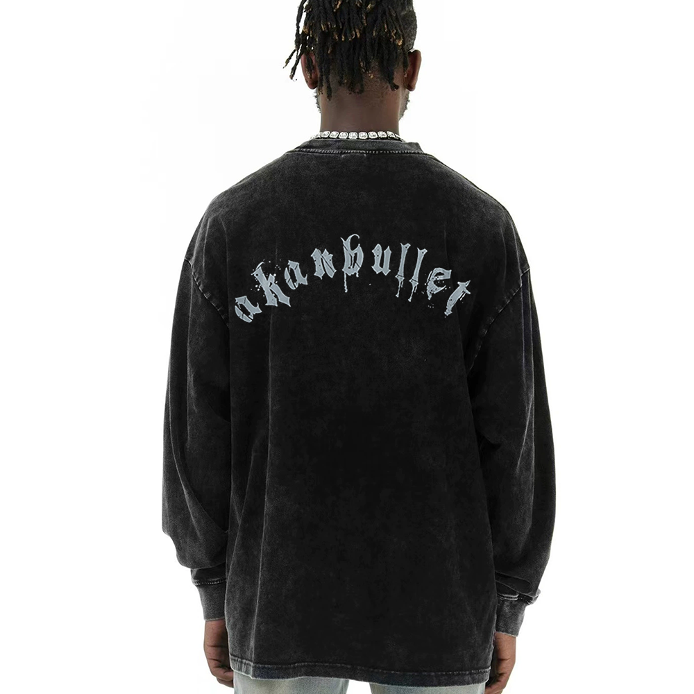 Statue Of Liberty Letters Circle Long-Sleeve Shirt