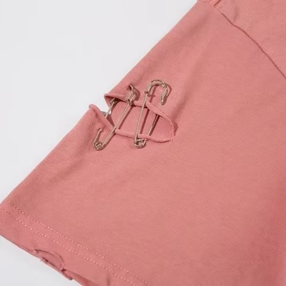 High Street Pin Distressed T-shirt