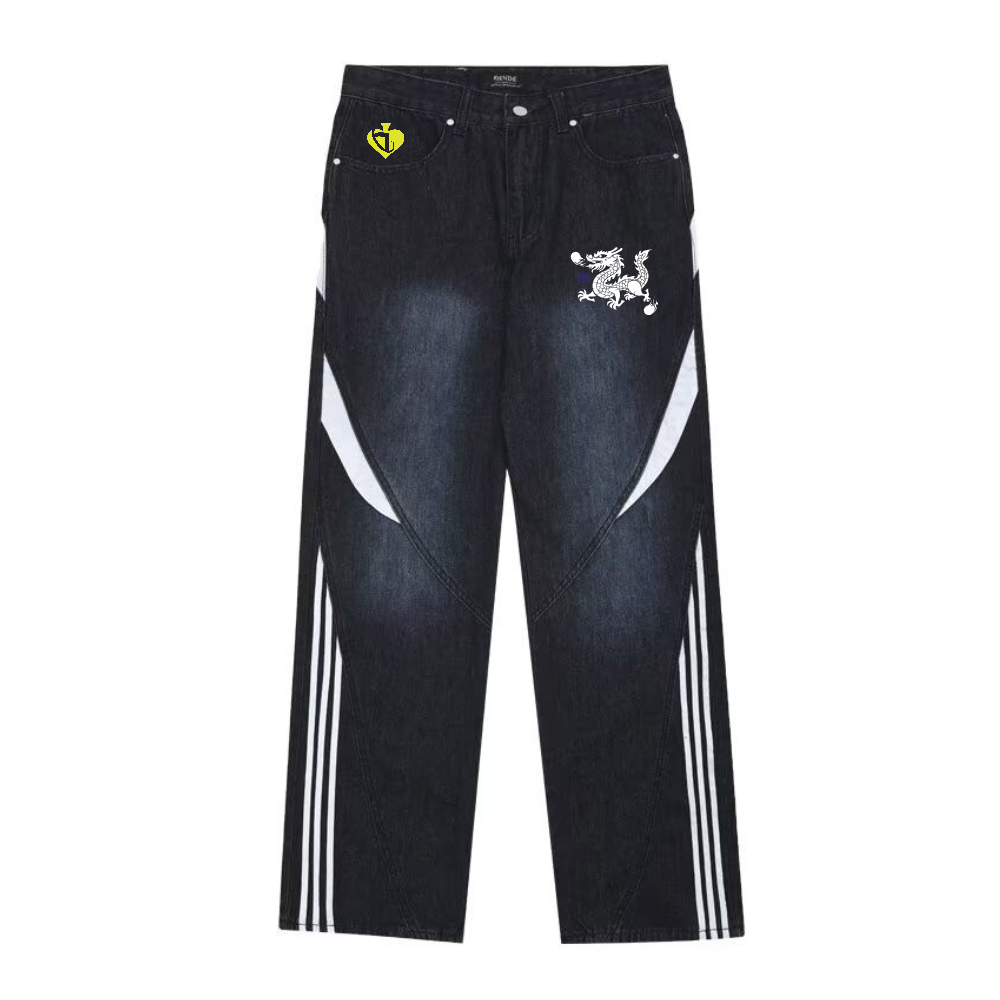 DF| Sport Striped Dragon Jeans