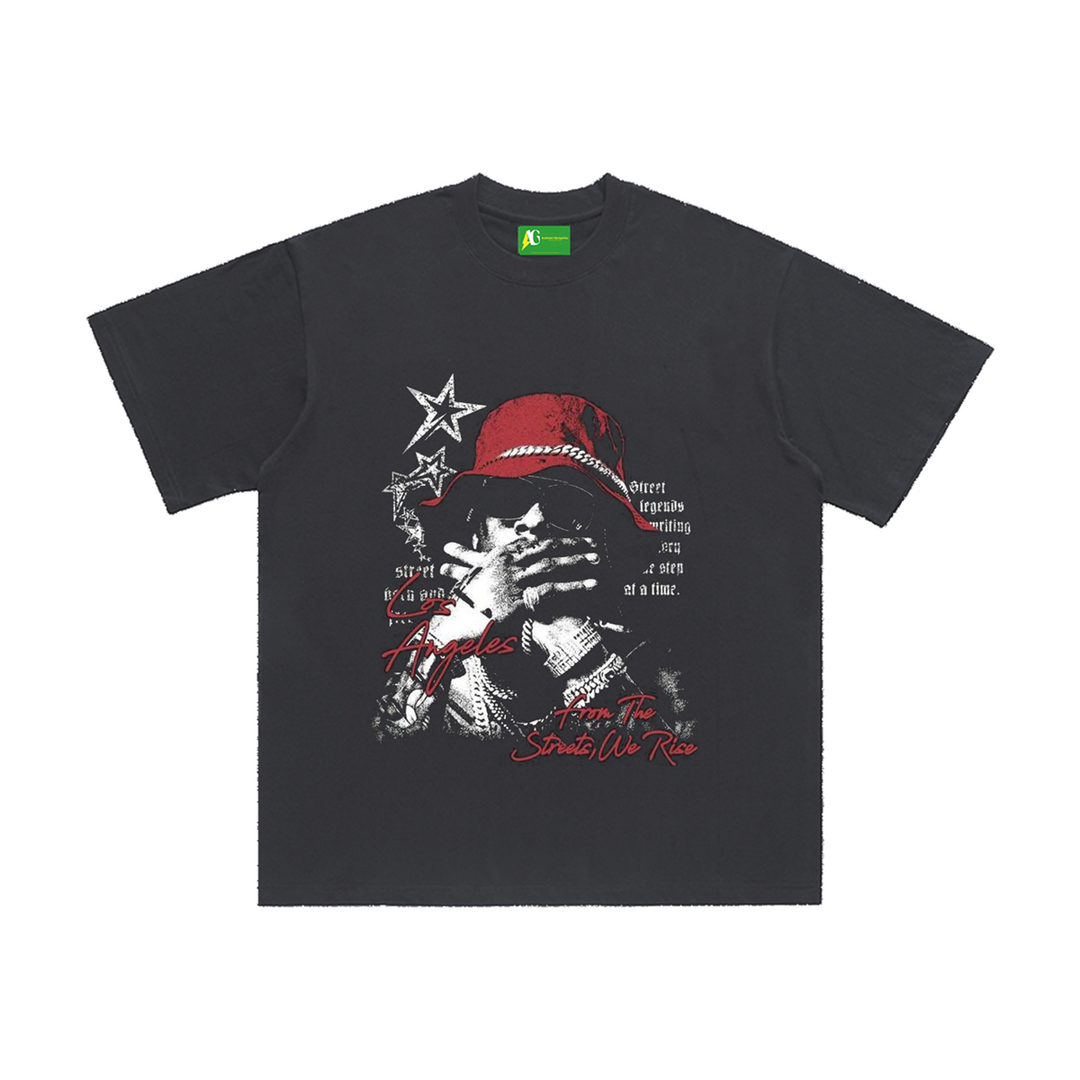 AG American Street Trend Five-Pointed Star T-Shirt