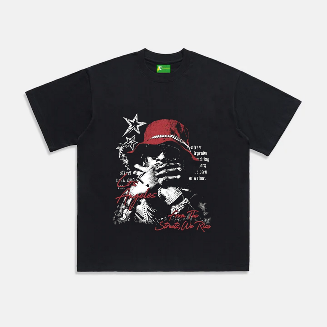 AG American Street Trend Five-Pointed Star T-Shirt