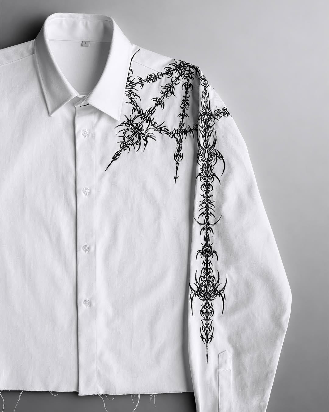 Bleeding Thrown Luxury Embroidery Shirt