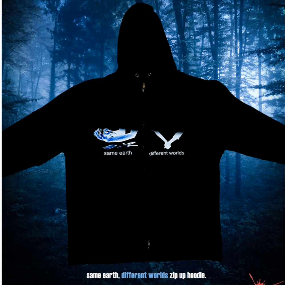 Unseen Echoes Same Earth, Different Worlds Hoodie