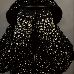 LoopStone Luxury® Zip-Up Rhinestone Shattered Gallaxy Details