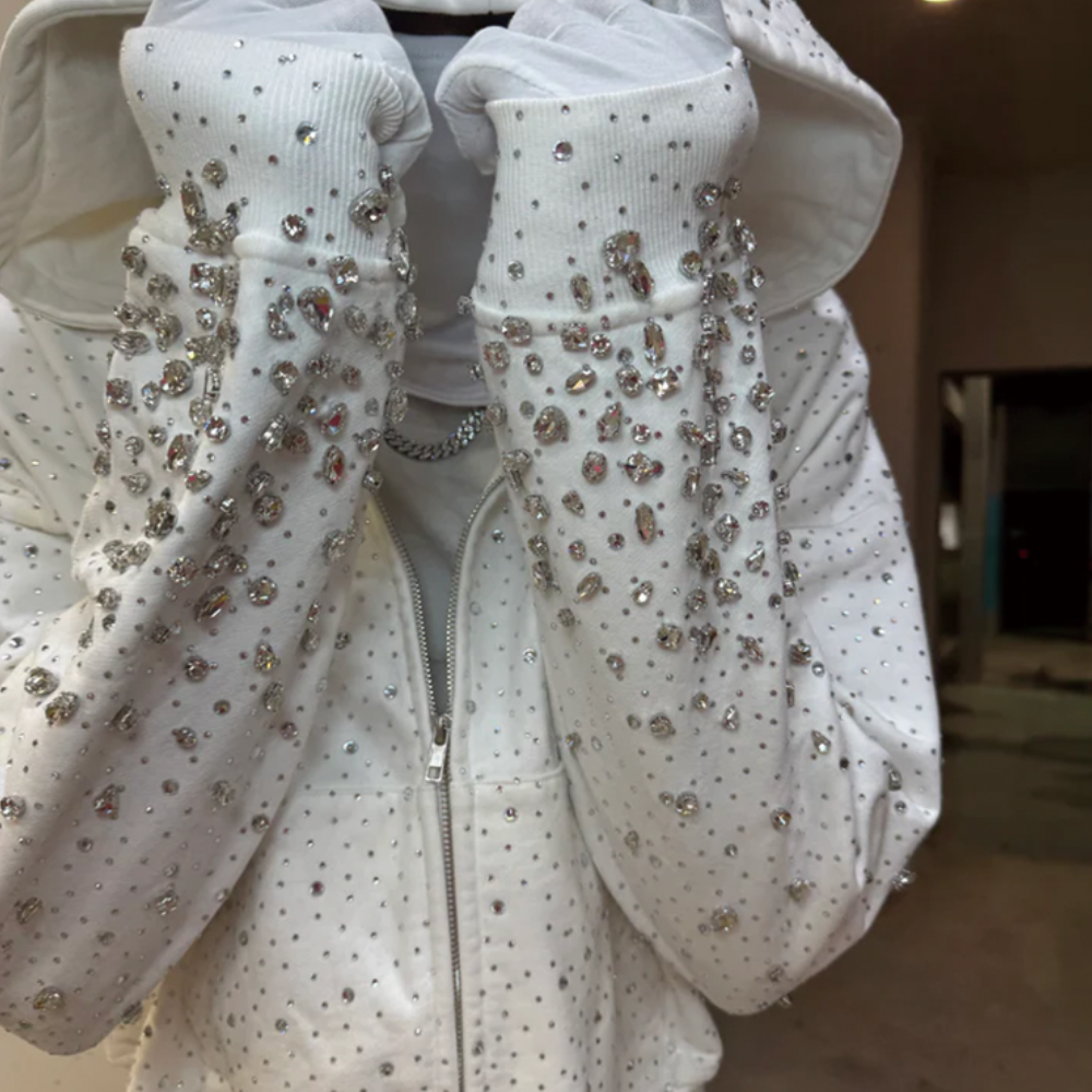 LoopStone Luxury® Zip-Up Rhinestone Shattered Gallaxy