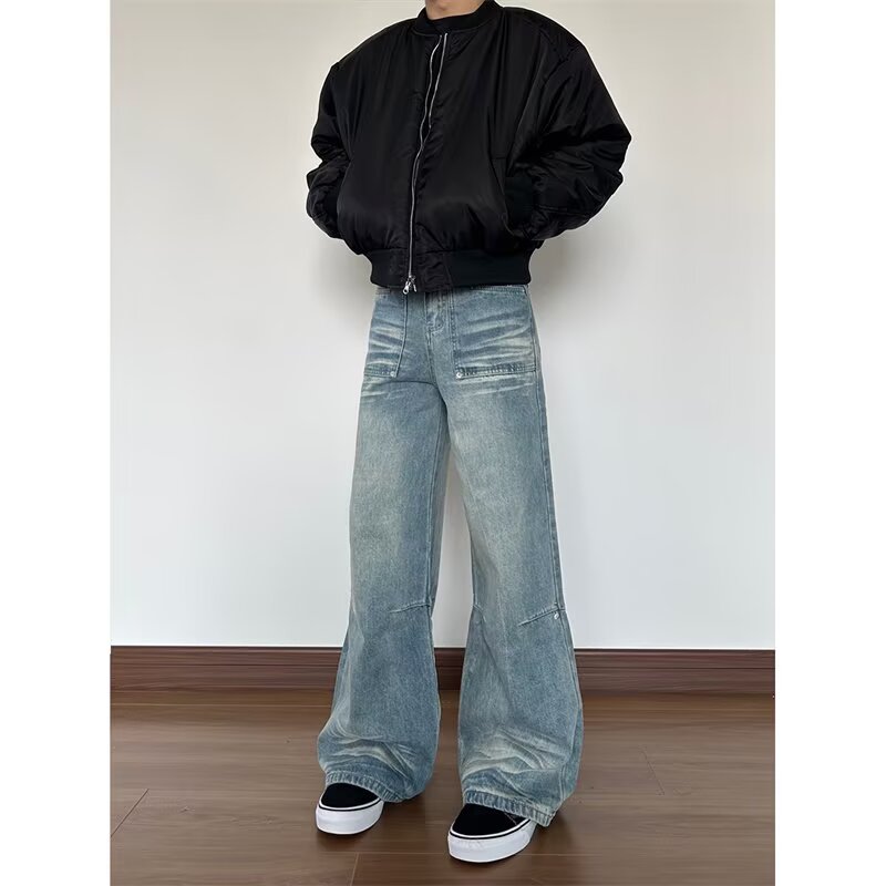 Unseen Echoes Urban Drift, Stitched Real Jeans