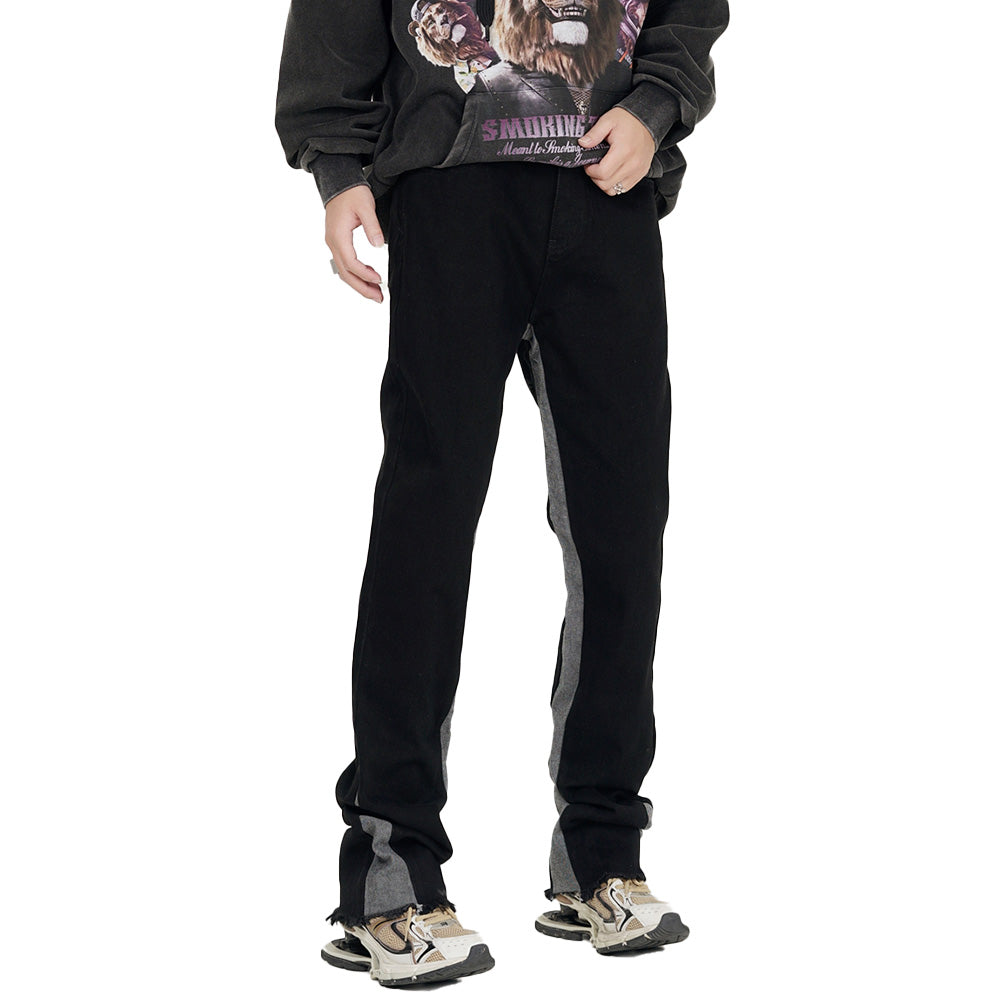 American Casual Side Split Floor Sweeping Street Jeans