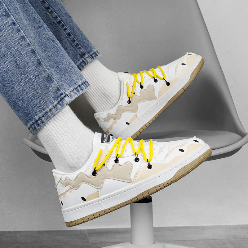 H-Block |Cute Bobo Milk Tea Heart Canvas Sneakers