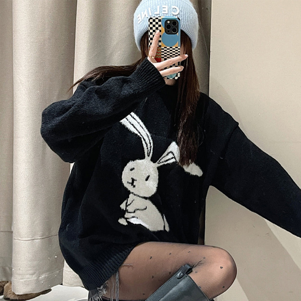 Cute Head-up Bunny Sweater