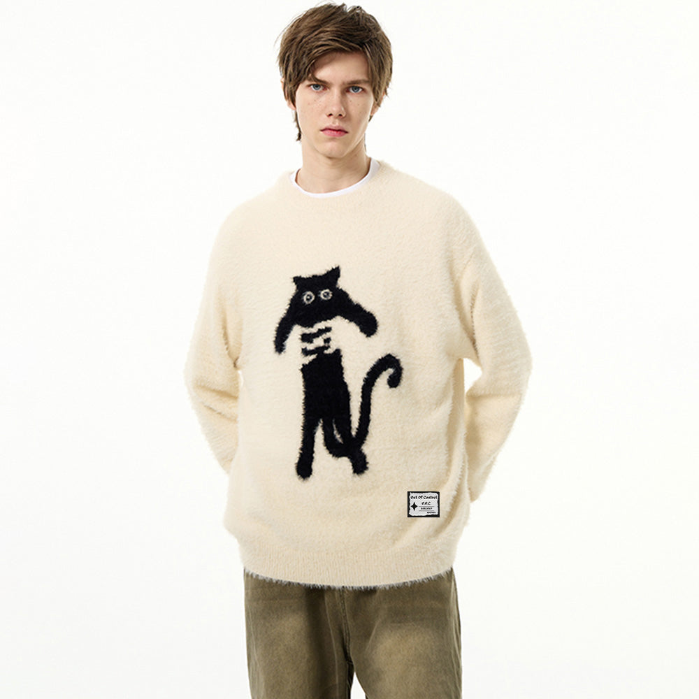 OOC' Street Abstract Caught Cat Sweater