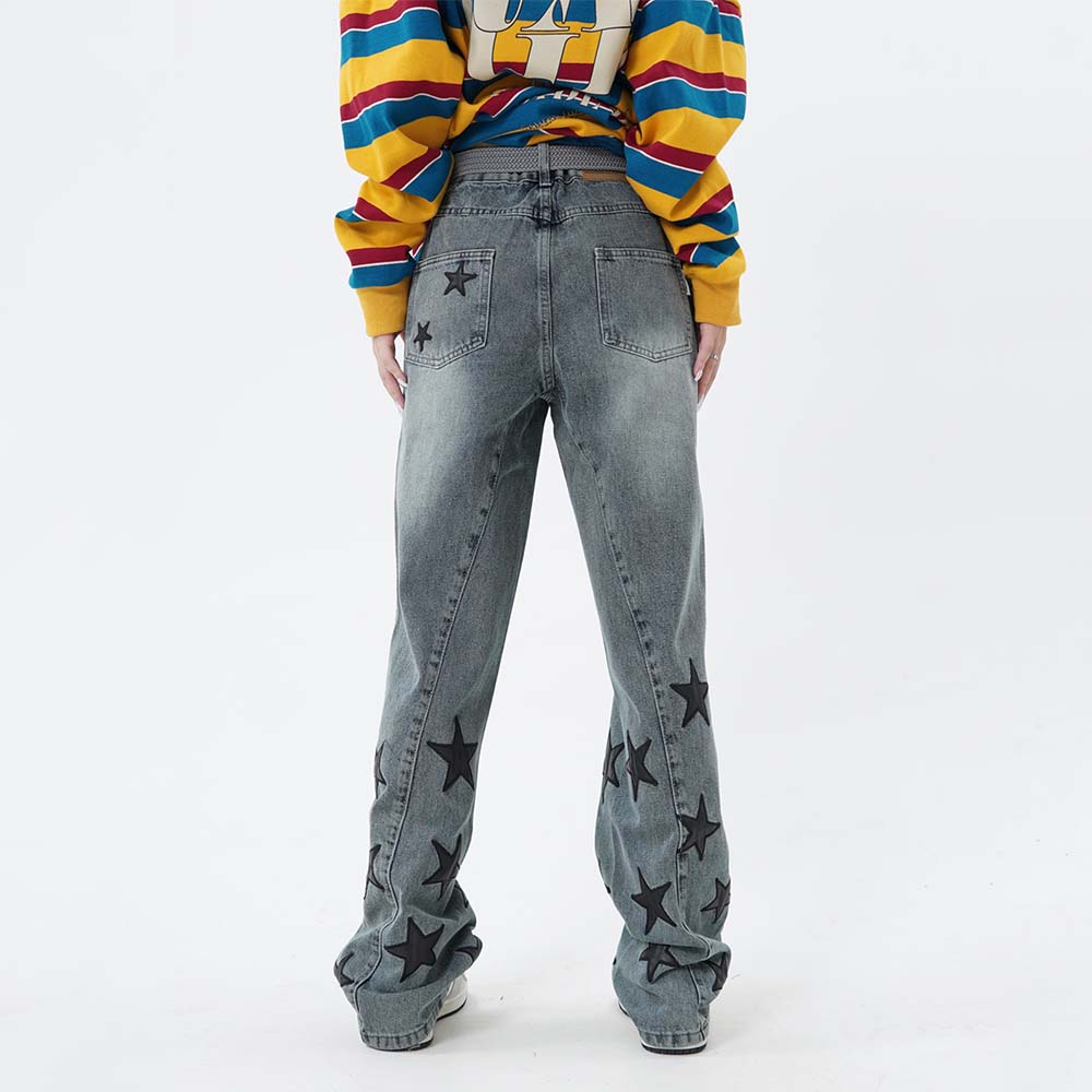 Vintage Loose Star Graphic Jeans