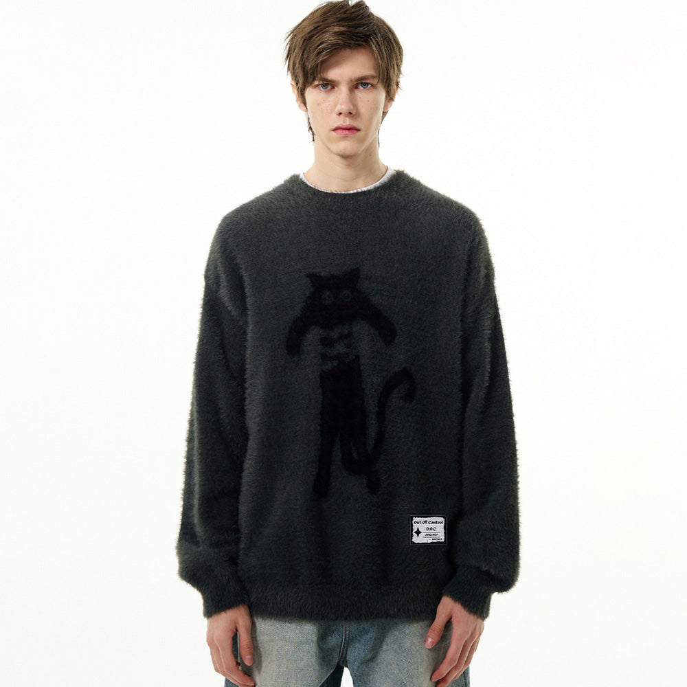 OOC' Street Abstract Caught Cat Sweater