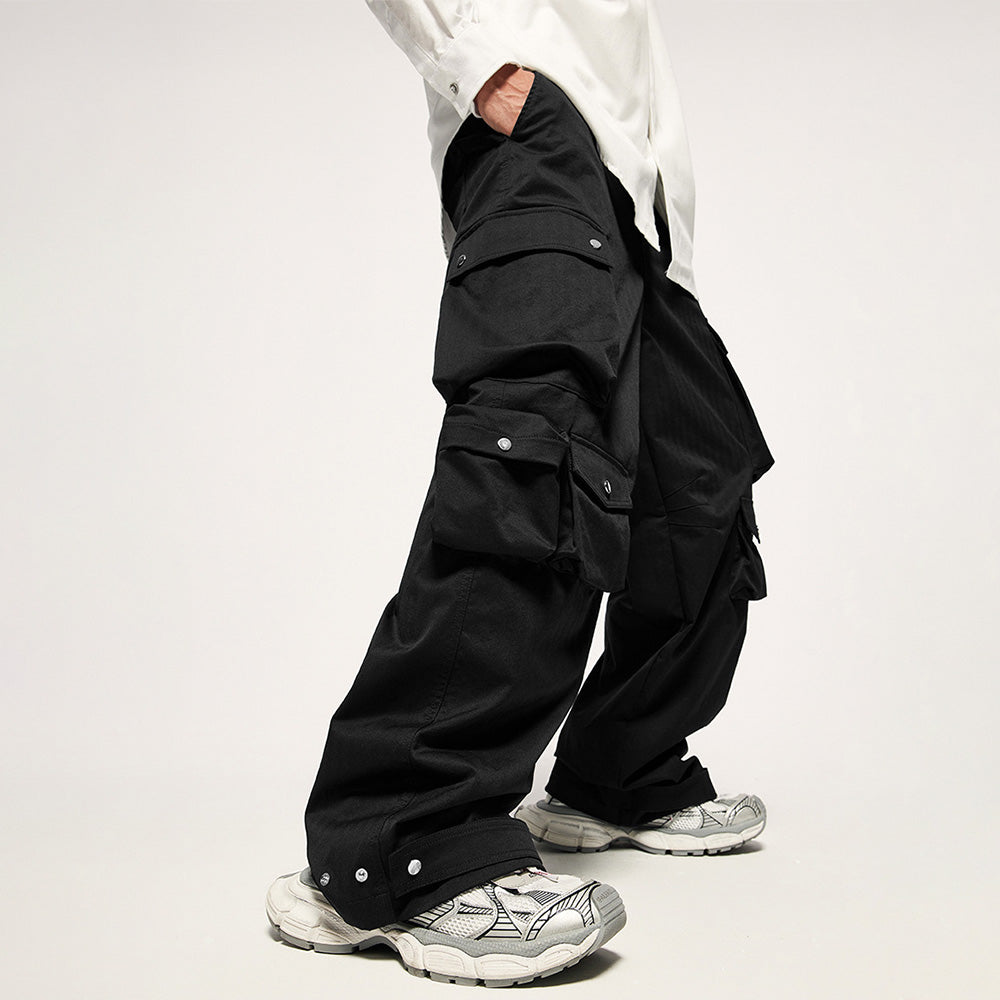 High Street Black Multi-Pocket Cargo Pants
