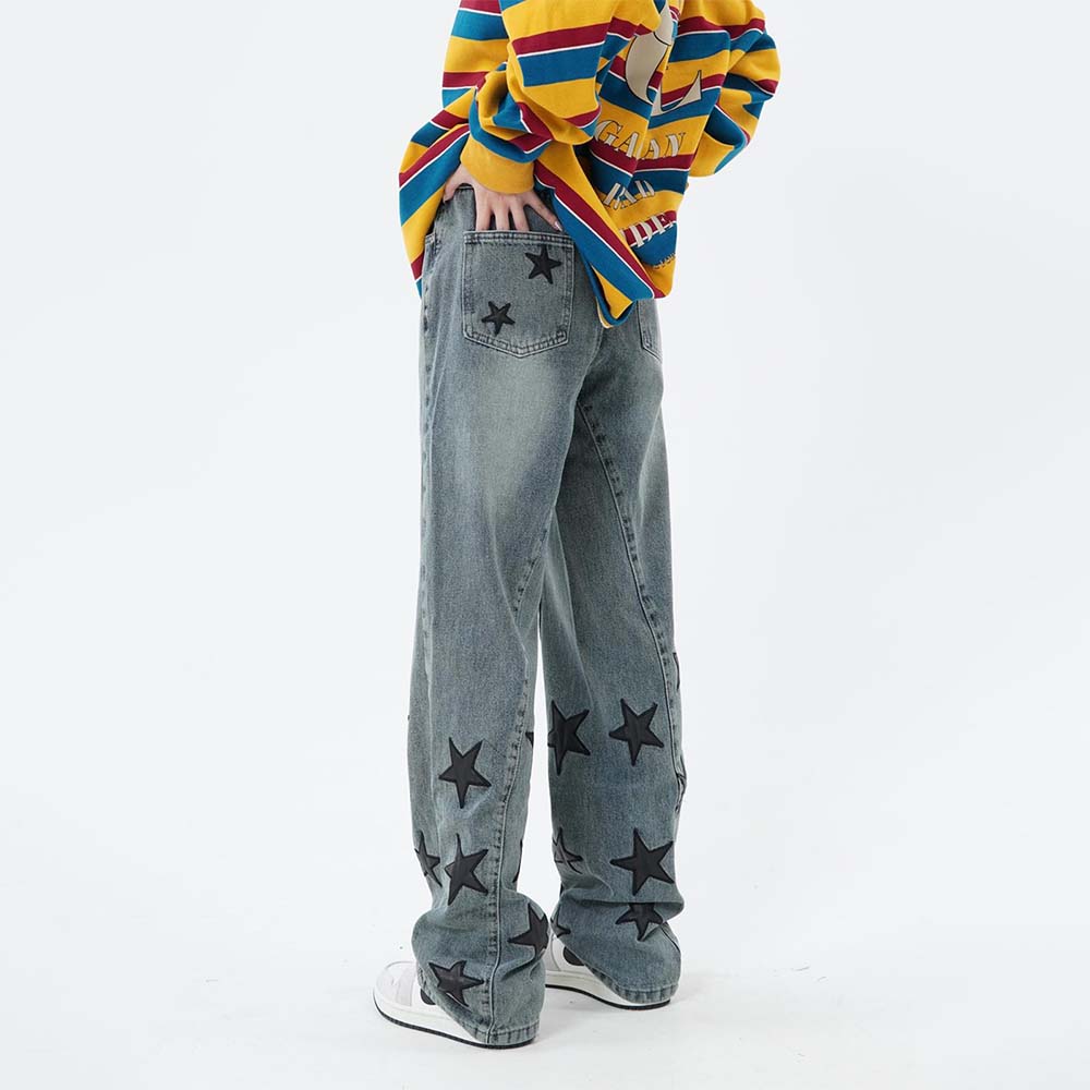 Vintage Loose Star Graphic Jeans
