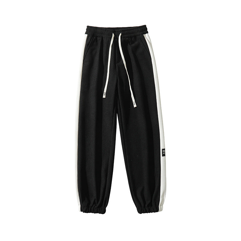 Paneled Drawstring Casual Sweatpants