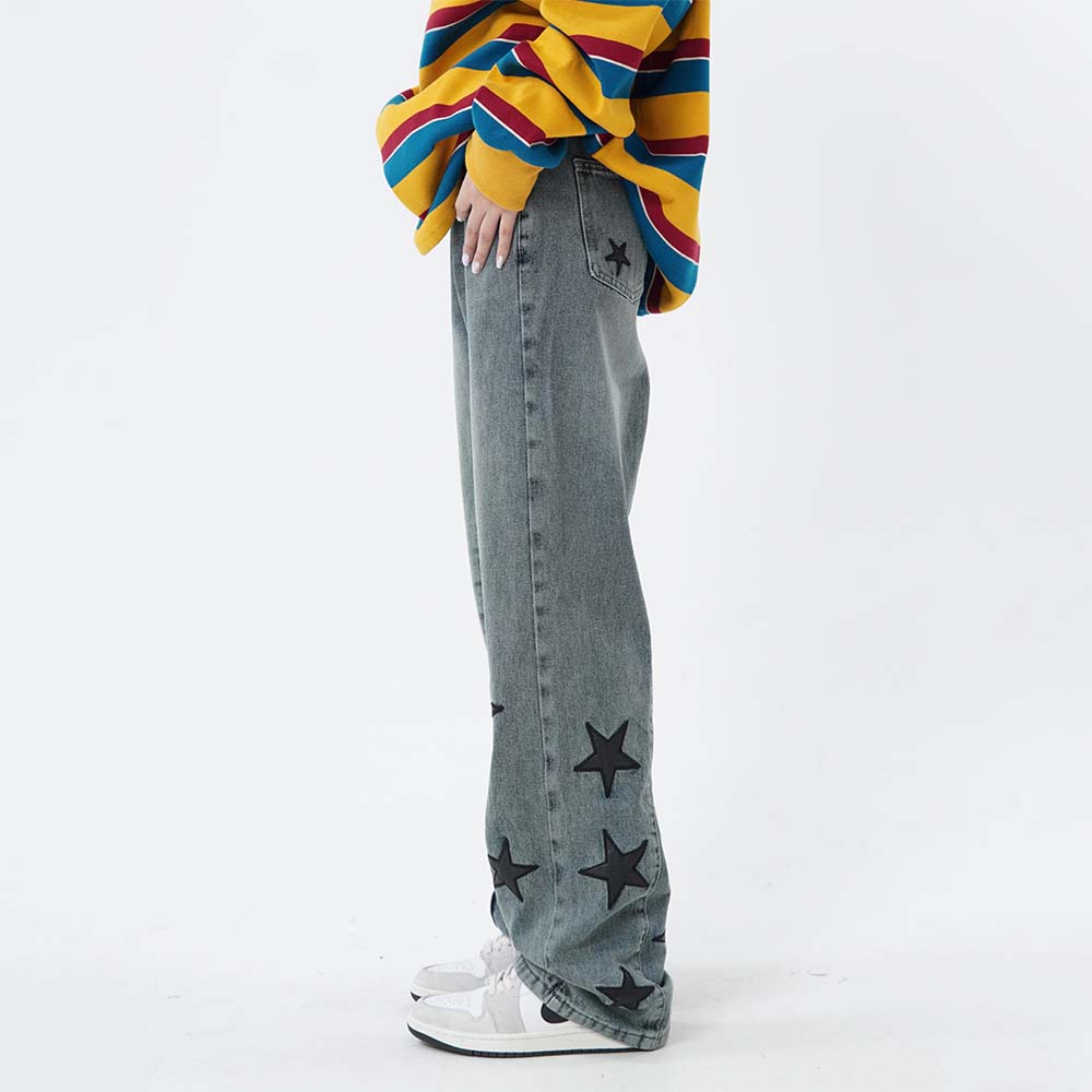 Vintage Loose Star Graphic Jeans