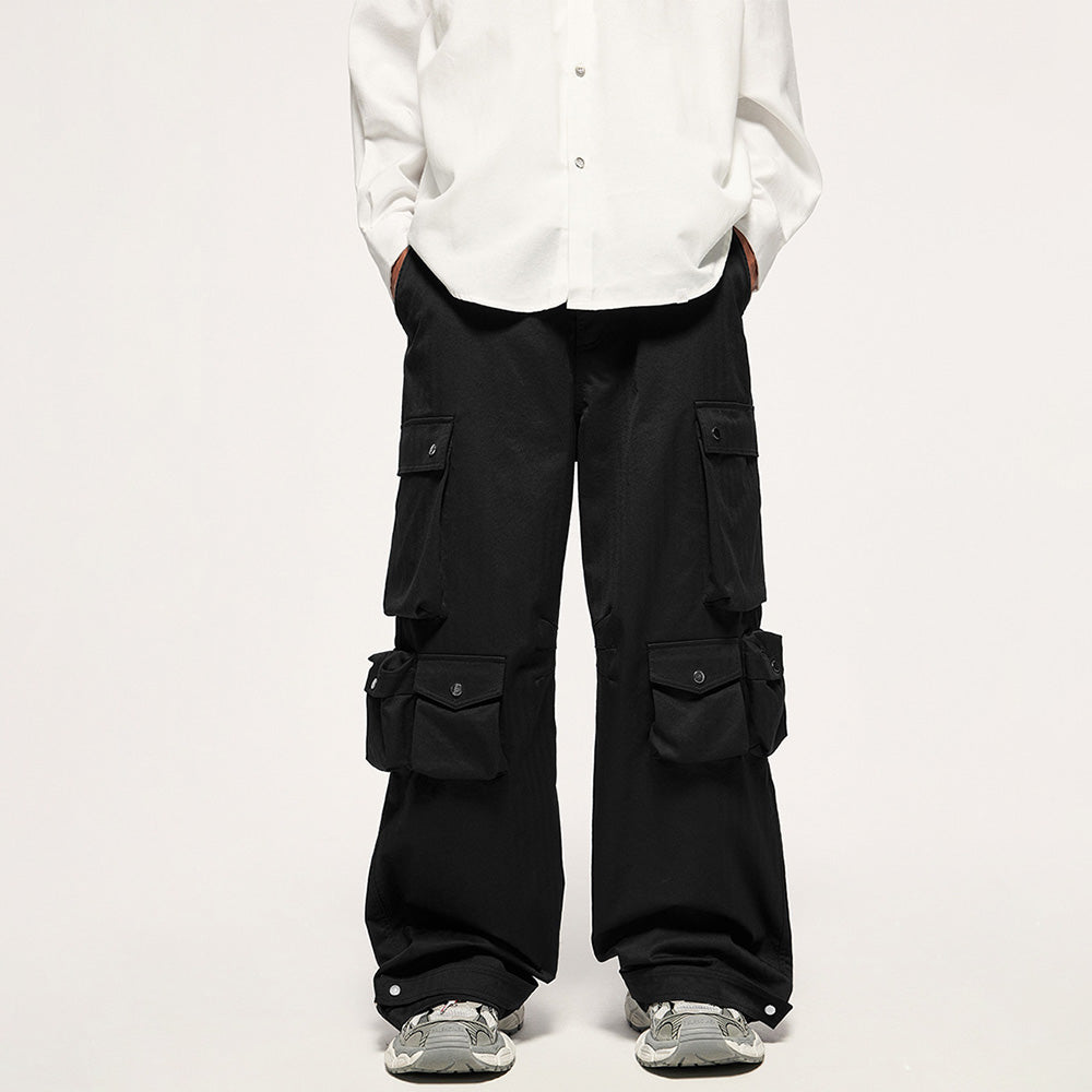 High Street Black Multi-Pocket Cargo Pants