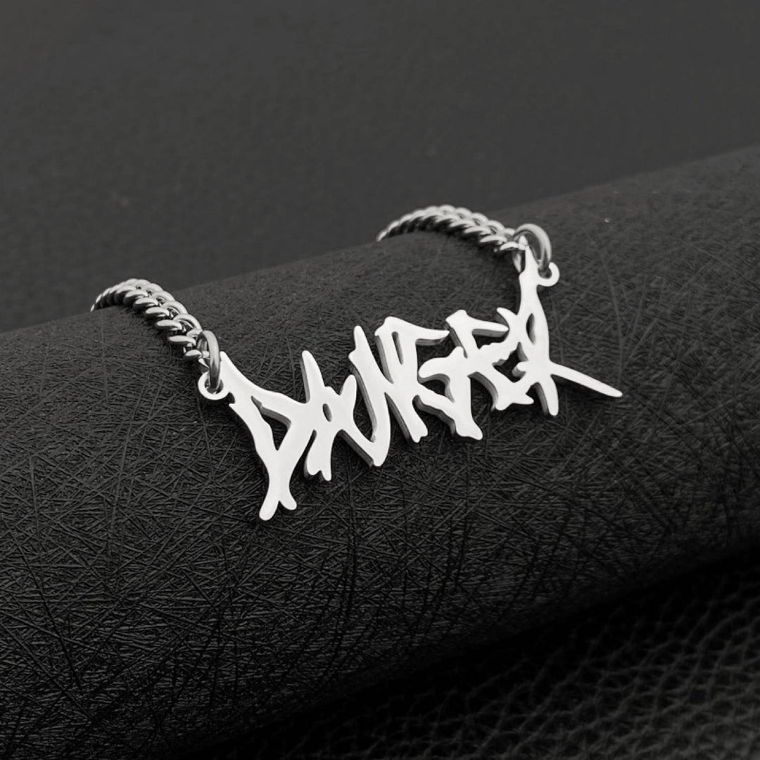 Retro Letters Necklace