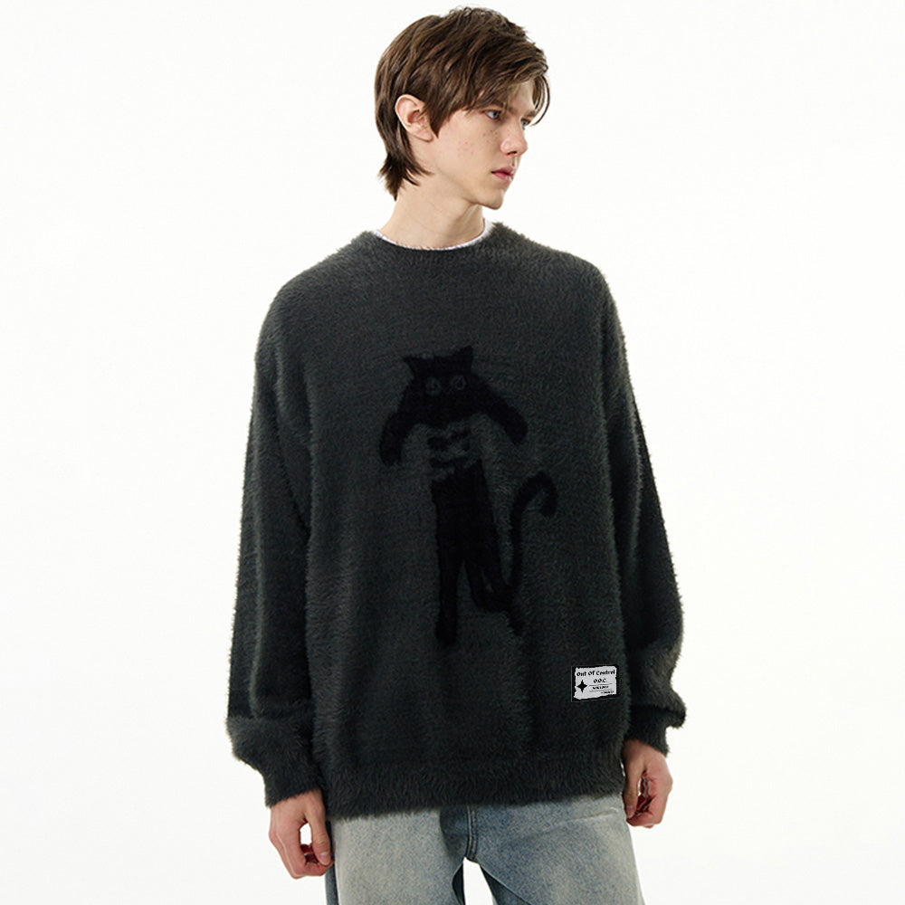 OOC' Street Abstract Caught Cat Sweater
