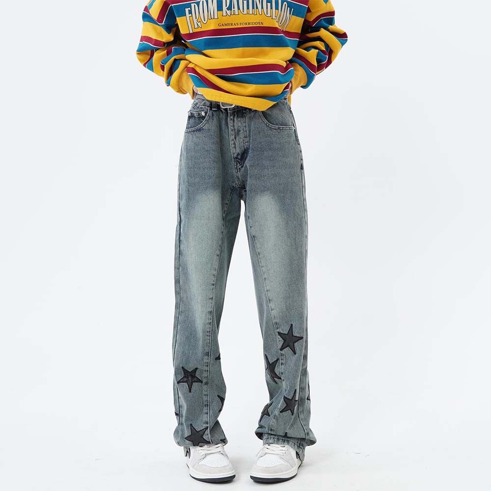 Vintage Loose Star Graphic Jeans