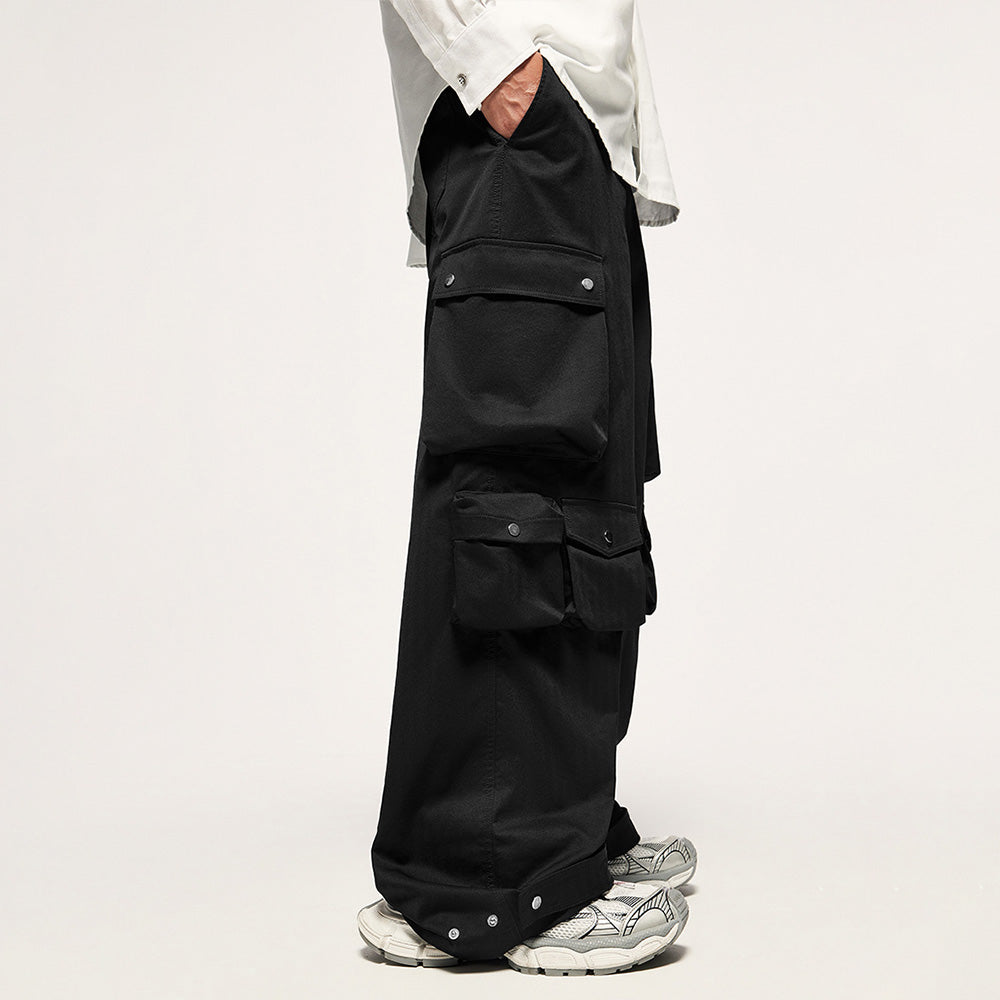High Street Black Multi-Pocket Cargo Pants