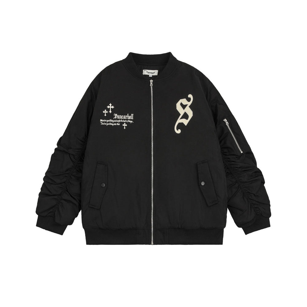 Urban Embroidery Zipper Baseball Jacket