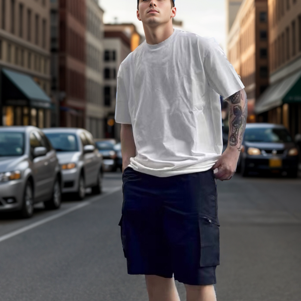 Functional Cargo Belt Shorts