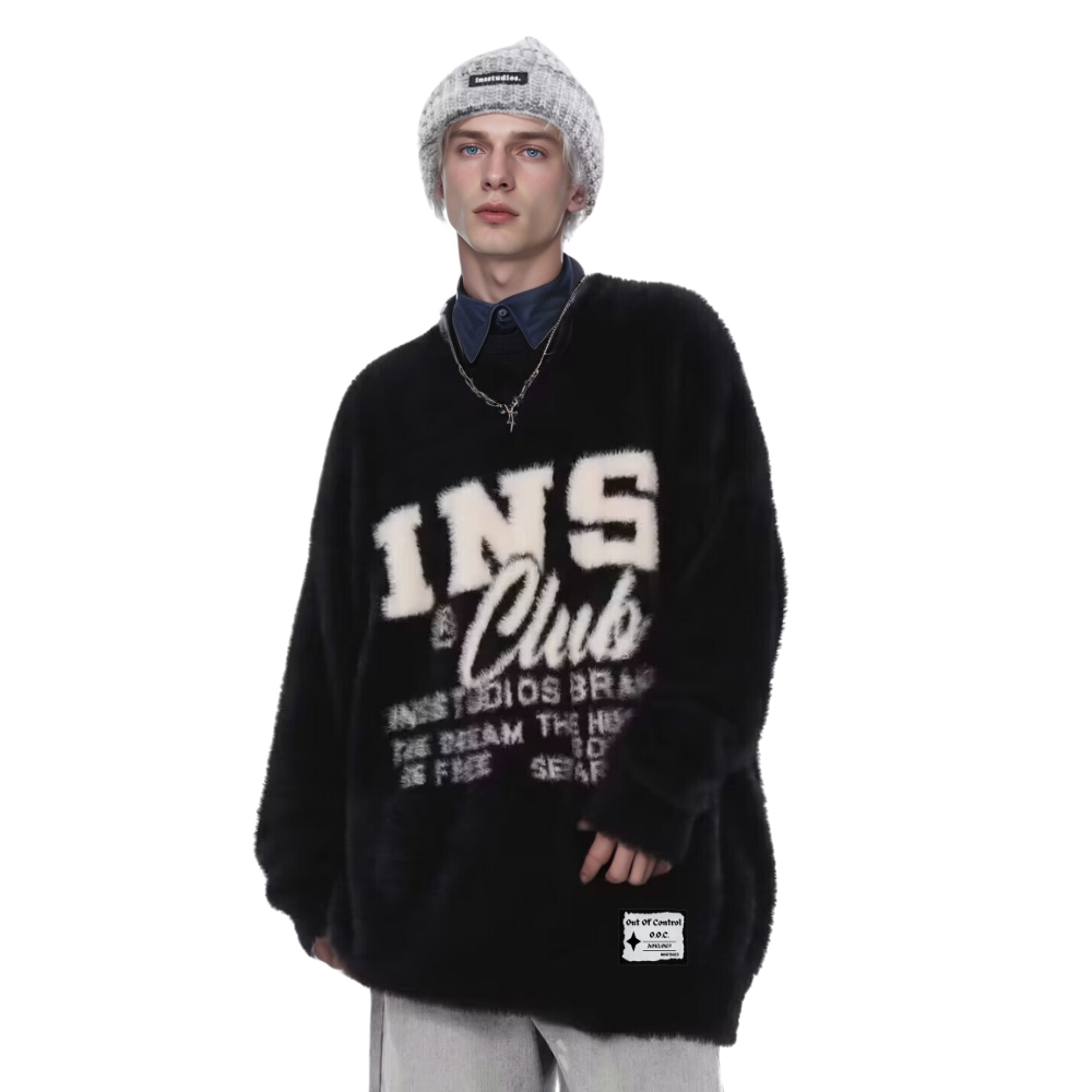 OOC' Vintage Letter Casual Knitted Sweater