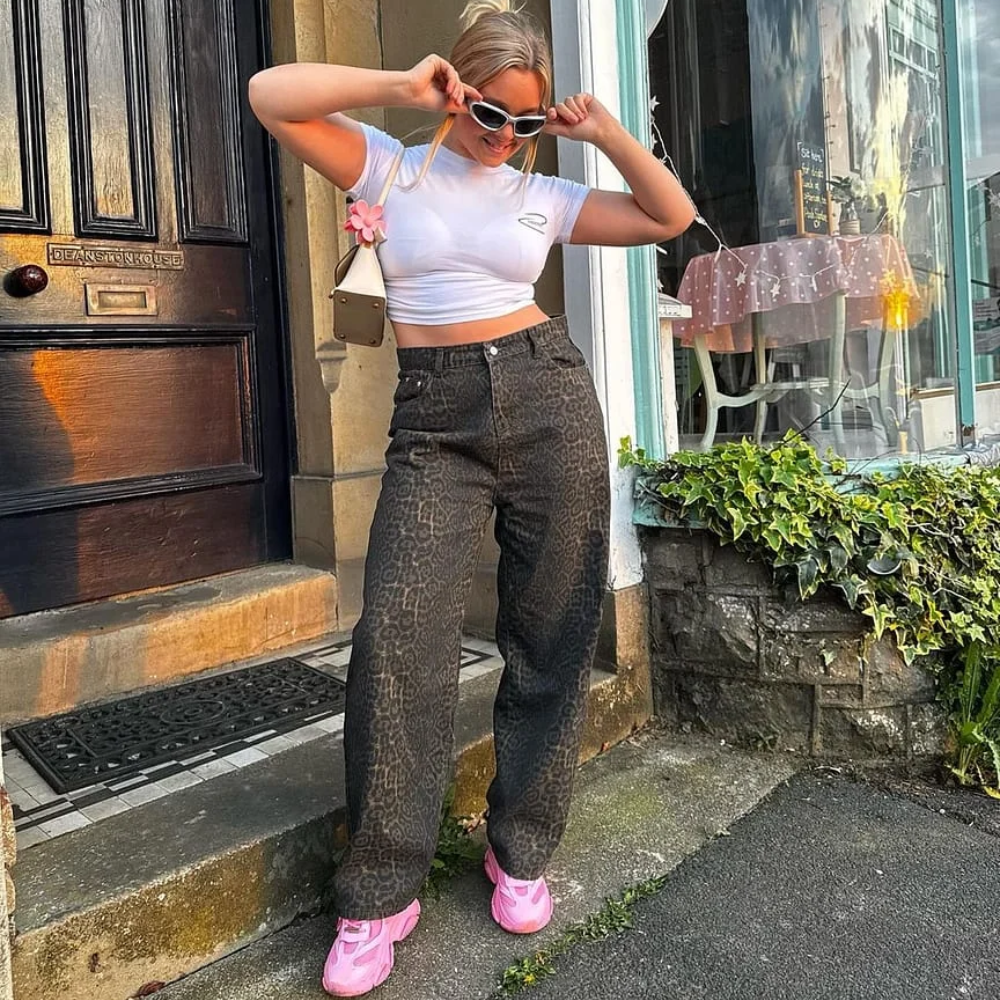 Women's Leopard Jeans