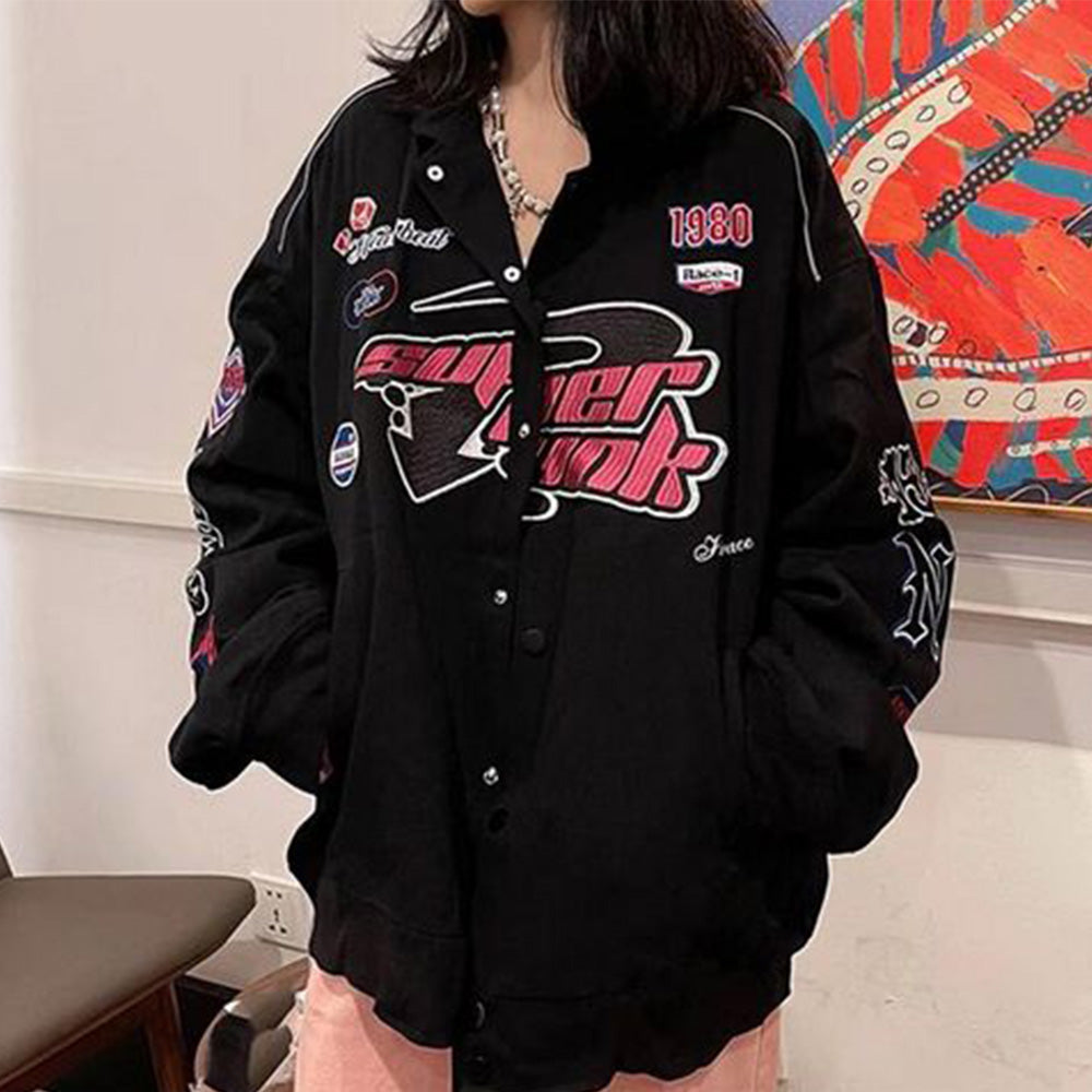 Vintage High Street Embroidery Racing Jacket