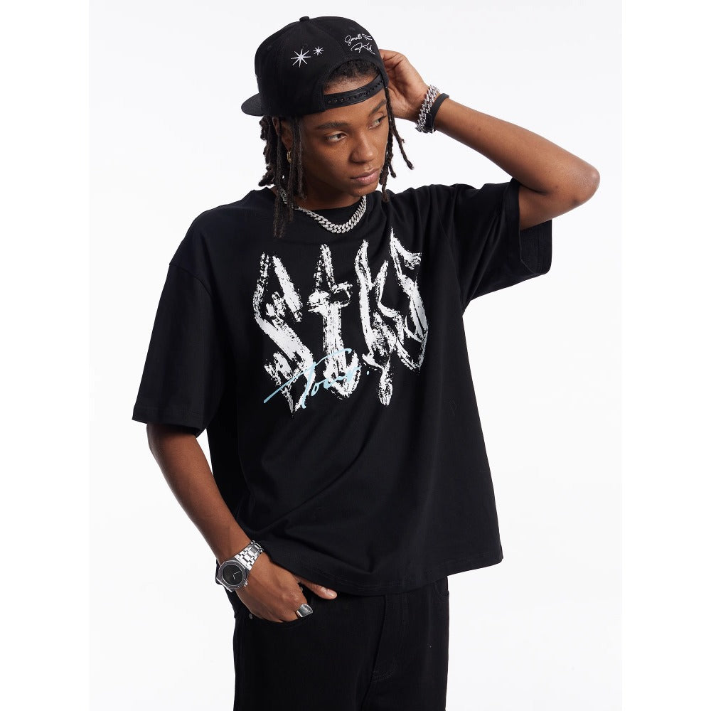 Street Philanthropist Vintage Font Short Sleeve Crew Neck T-Shirt