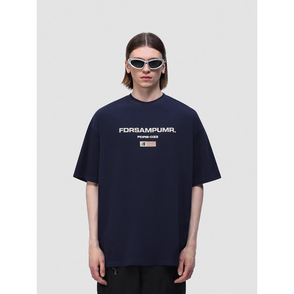 Street Philanthropist Foam Print Short Sleeve T-Shirt Men's and Women's Summer High Street Loose Top T-Shirt