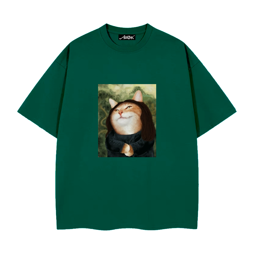 Funny Cat Print T-Shirt