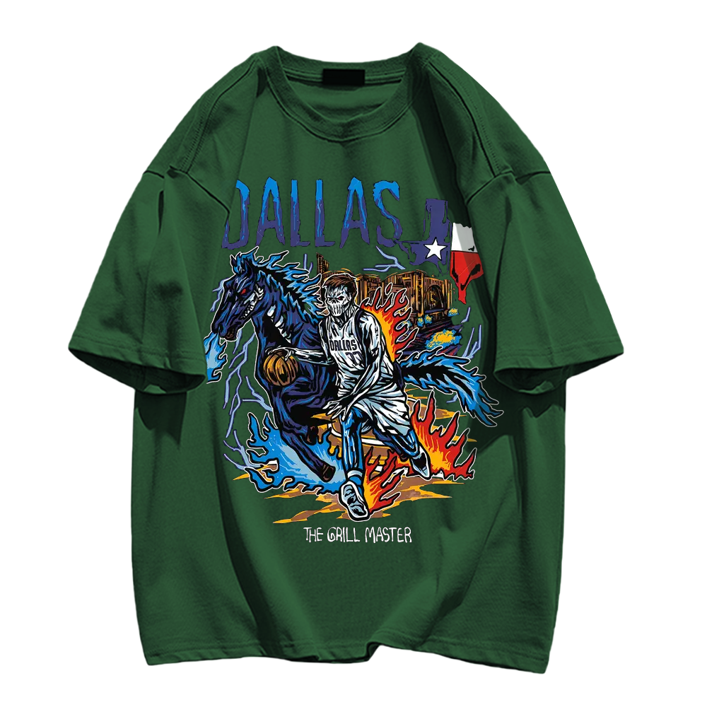 Basketball Star Skull Graphic T-shirt