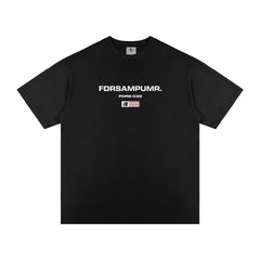 Street Philanthropist Foam Print Short Sleeve T-Shirt Men's and Women's Summer High Street Loose Top T-Shirt Details