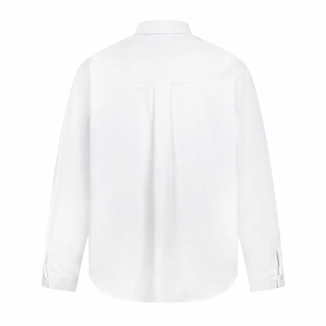 Flower embroidery tie graffiti shirt