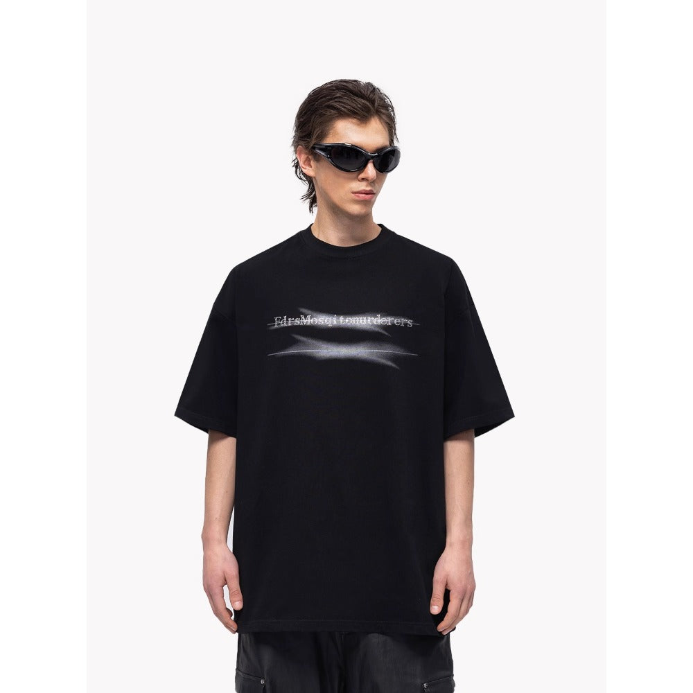 Street Philanthropist Phantom Print Hot Diamond Pioneer Short Sleeve T-Shirt Men's and Women's Summer Tops