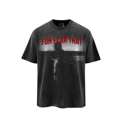 Street Philanthropist Short Sleeve T-Shirt Men's High Street Half Sleeve Heavy Top Details