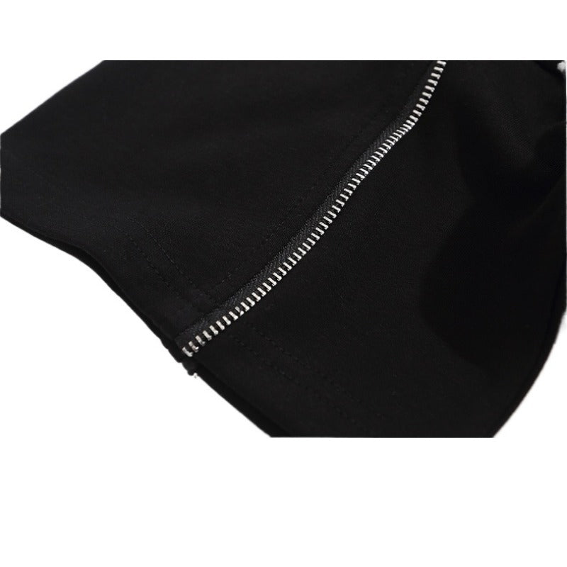 Street Philanthropist Design inspired metal zipper T-shirt