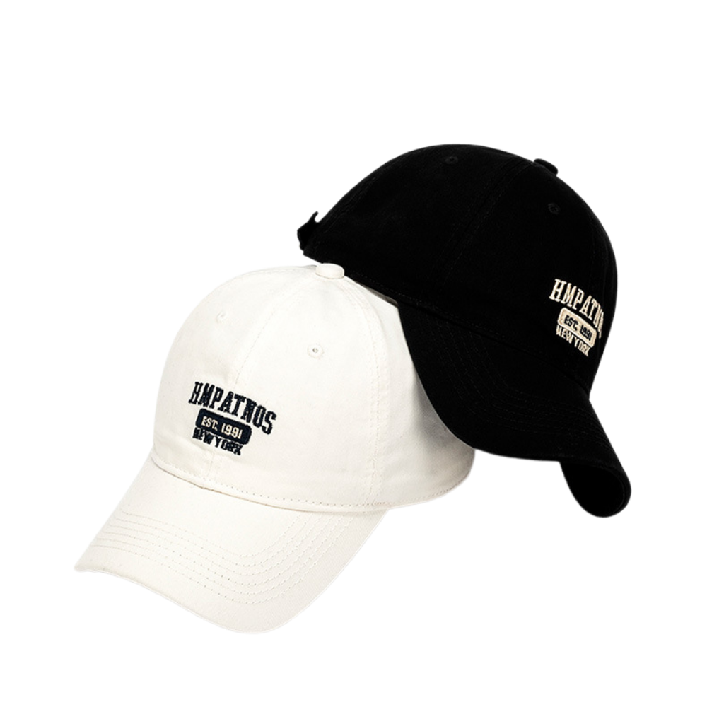 Vintagel Letter Embroidery Pure Hat