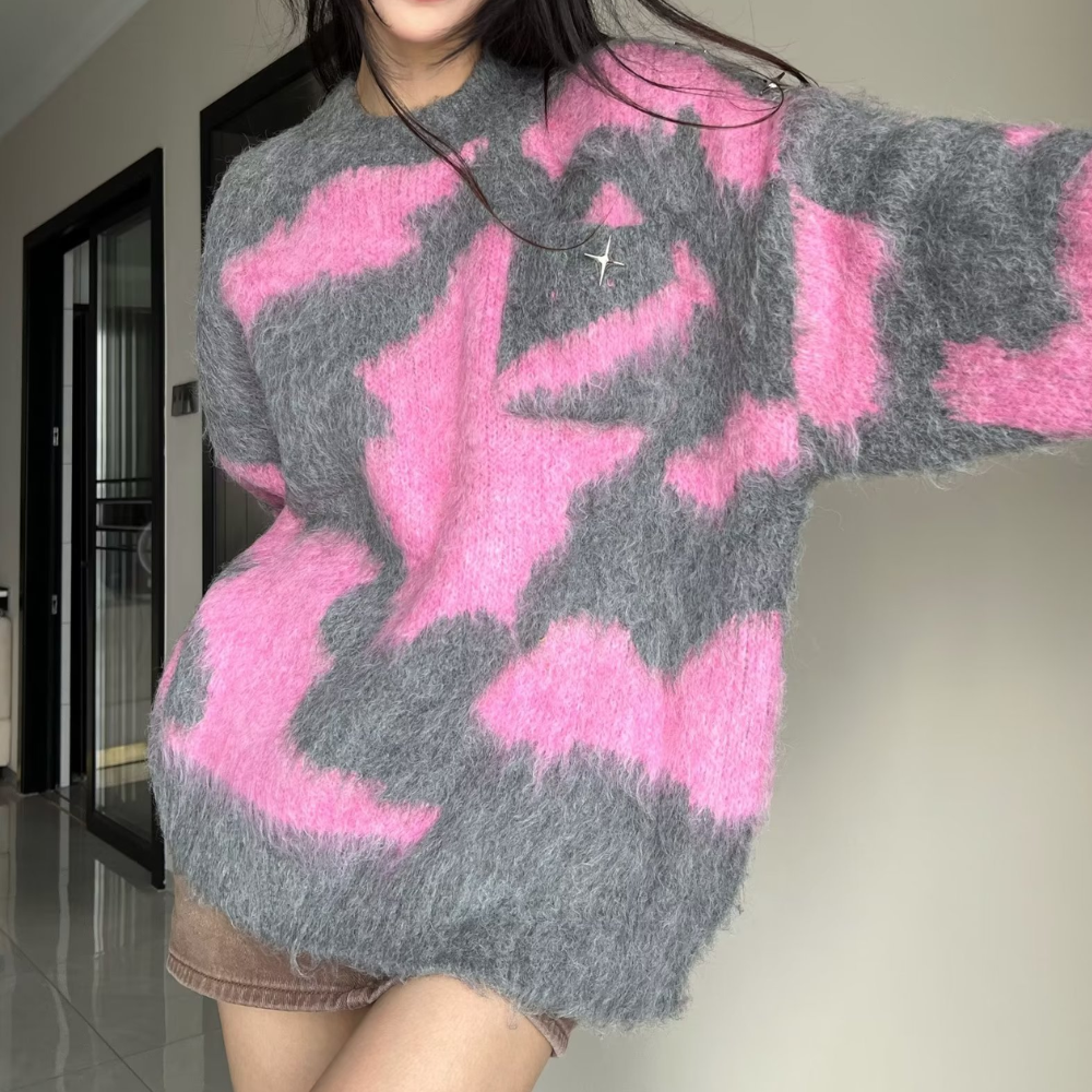 Women's Tie Dye Slim Fit Sweater