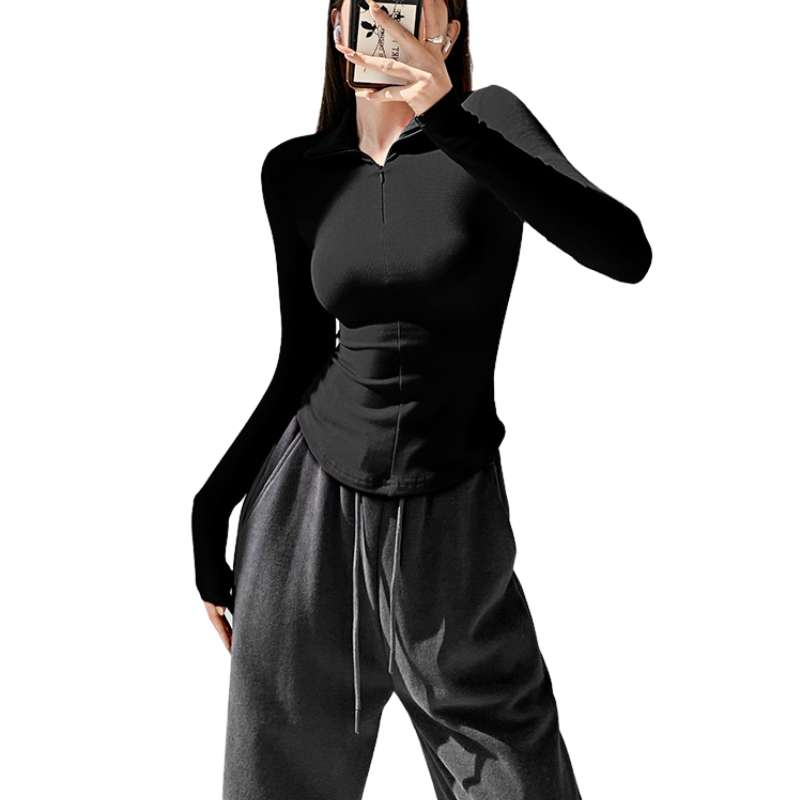 Women's Slim lapels Long Sleeve Shirt