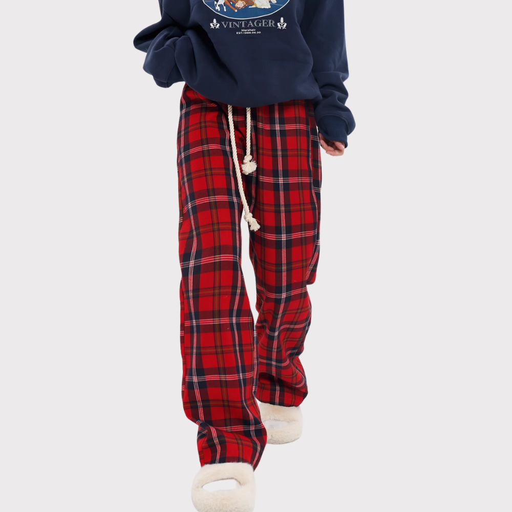 Women's Vintage Plaid Sweatpants